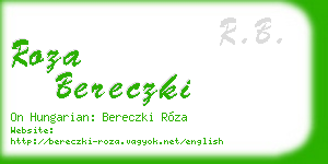 roza bereczki business card