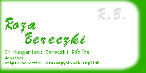 roza bereczki business card